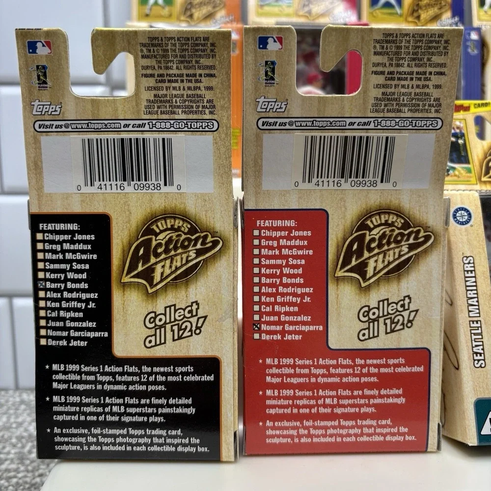 1999 Topps Action Flats Baseball Complete Set 12 Orig Box Jeter Bonds‎ Griffey - Picture 3 of 16